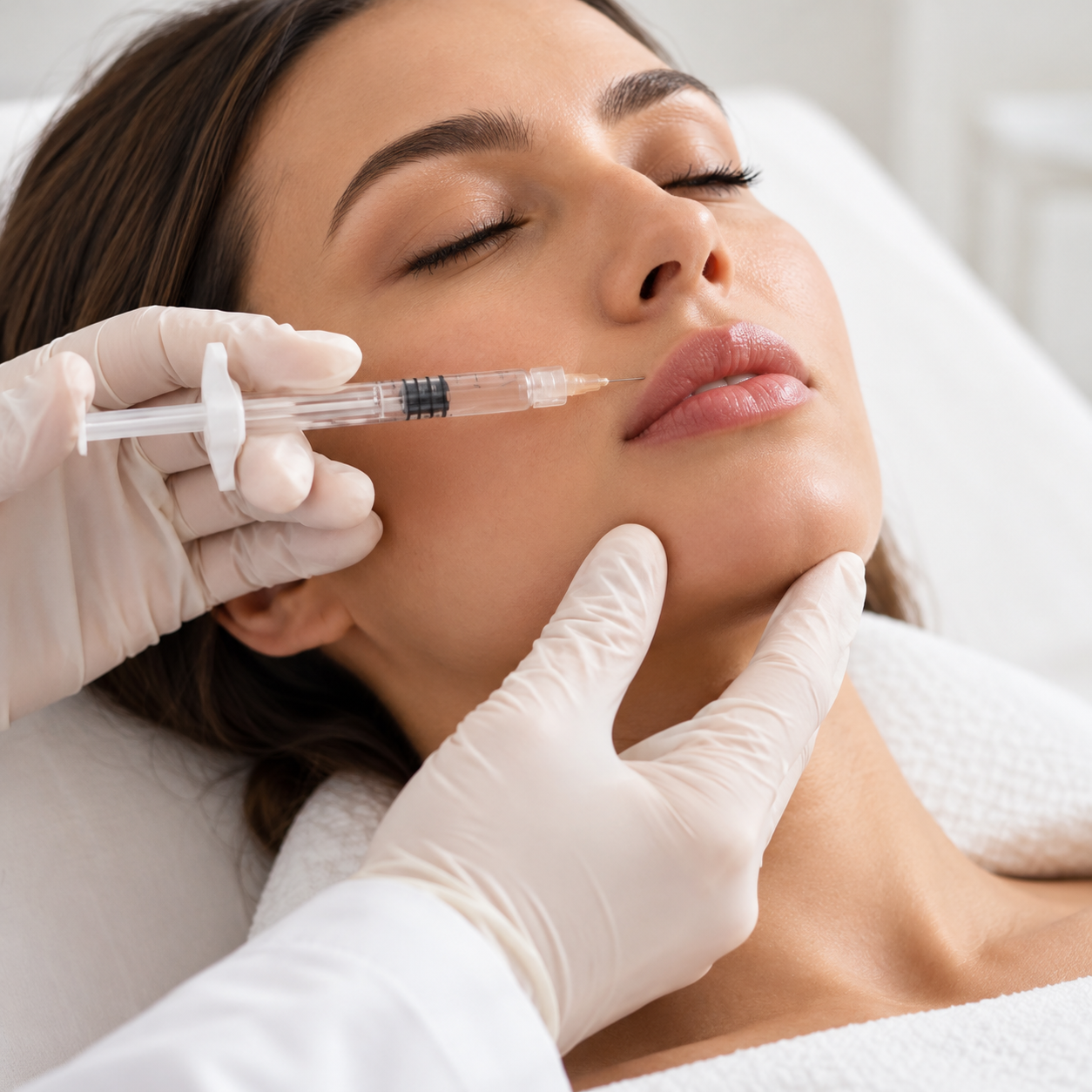 Lip filler treatment illustration